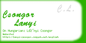 csongor lanyi business card